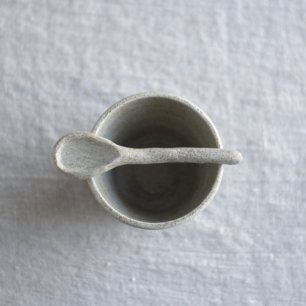 Handmade teaspoon - Dark Clay