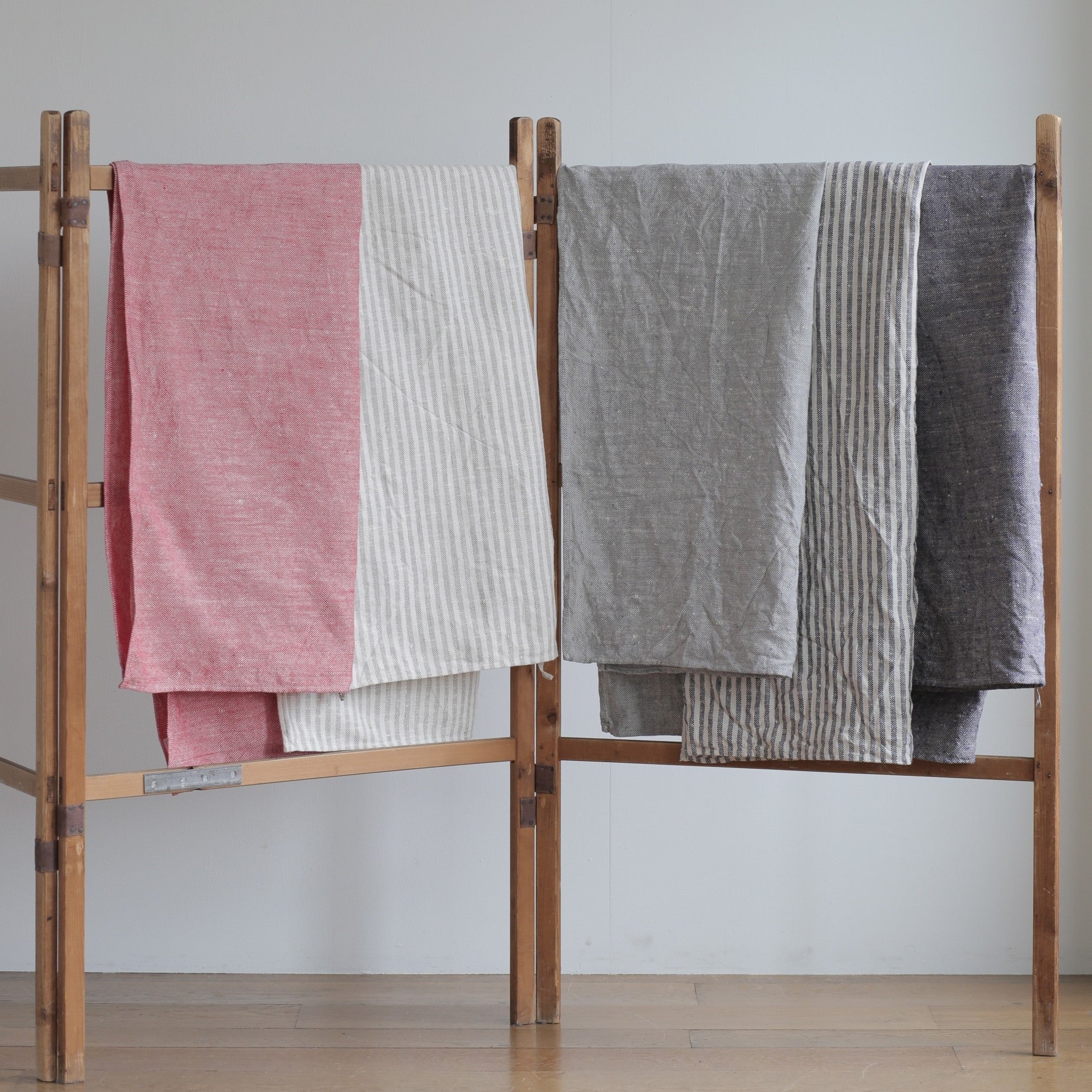 Chambray Grey Linen Towel  Fog Linen Work - Ruby Roost